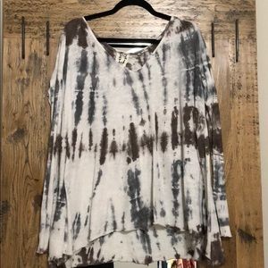 PPLA never worn long sleeve tie-dye top